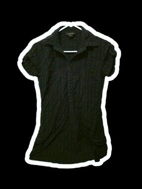 Button Tunic With Pockets And Belt Loops